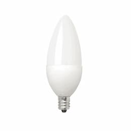 5W LED B11 Bulb, Blunt Tip, Dimmable, E12, 300 lm, 120V, 2400K, Frosted