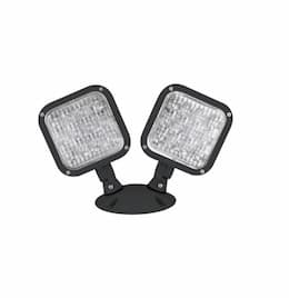 1W LED Emergency Light Double Head Remote, Black