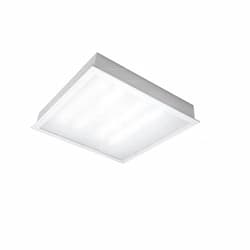 22W 2X2 LED Recessed Troffer Light, 2000 Lumens, Dimmable, 3000K, Frosted