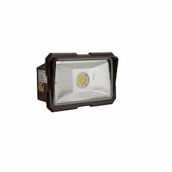 9W LED Small Flood light w/ Photocell Sensor, 5000K, Bronze