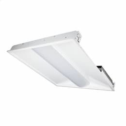 TCP Lighting 23W 2X2 LED Volumetric Troffer w/ Backup, Dimmable, 2600 lm, 5000K