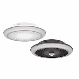 ILP Lighting 58W UFO Parking Garage Fixture, Wide, 347V-480V, 3000K, White