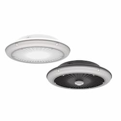 ILP Lighting 75W UFO Parking Garage Fixture, LowBay, 120V-277V, 3000K, Silver