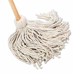 Boardwalk Deck 20 oz. Cotton Fiber Mop Head w/ Wooden Handle