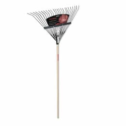 24-in Razor-Back Steel Rake w/ Wood Handle