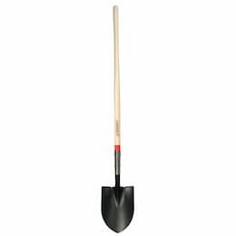 Round Point Shovel Razor Back Straight Handle