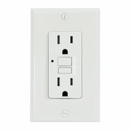 USI 15 Amp GFCI Outlet, Tamper Resistant, White