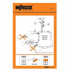 Operating Instruction Stickers, High Current, 285 Series