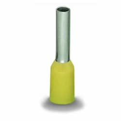 Insulated Ferrule Sleeve, 0.39-in, 2.08 mm/ 14 AWG, Yellow