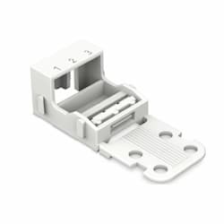 4 mm Mounting Carrier for 3-Conductor 221 Series Lever-Nuts, Screw, White