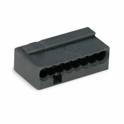 Micro Push Wire Connector, 8 Conductor, 22-18 AWG, Dark Gray, Pack of 500