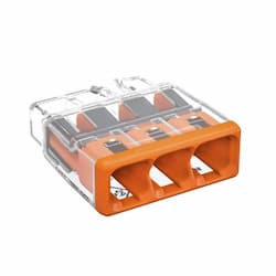 Compact Splicing Connector, 3-Conductor, Orange, Pack of 100