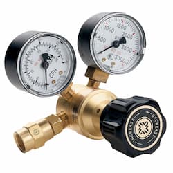 Western CGA 580 Machined Brass Flow Gauge Regulator