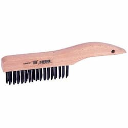 Weiler Steel Wire Economy Scratch Brushes w/ Shoe Hardwood Handle