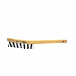 14-in Scratch Brush w/ Curved Wood Handle