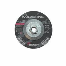 5-in Wolverine Depressed Center Combo Wheel, 24 Grit, Aluminum Oxide, Resin Bond