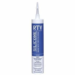 Contractor RTV Silicone Sealants, 10 oz Cartridge, Clear