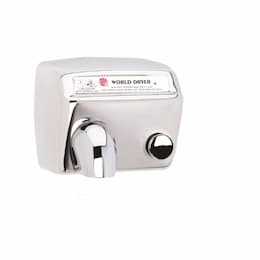 World Dryer 2300W Standard Hand Dryer, Durable, 230V