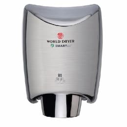 1200W SMARTdri Plus Surface-Mounted Hand Dryer, 110V-120V, Brushed Chrome Aluminum