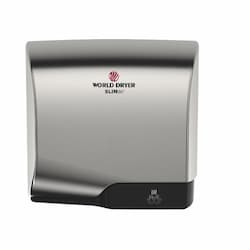 950W SLIMdri Hand Dryer, Aluminum, 220/240V, Brushed Chrome