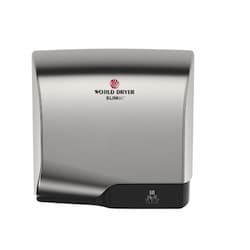 World Dryer 950W SLIMdri Hand Dryer, Stainless Steel, 220/240V,  Brushed Finish