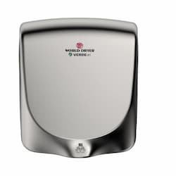 950W VERDEdri Hand Dryer, Brushed Stainless Steel, 220/240V