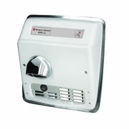 2300W AirMax Hand Dryer, 115V, Cast Iron, White Finish