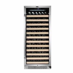 120W Wine Refrigerator, 100-Bottle, 115V, Stainless Steel