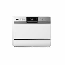 Portable Countertop Dishwasher, 6-Cycle, 120V, White