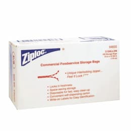 2 Gal. Ziploc Resealable Bags, Plastic