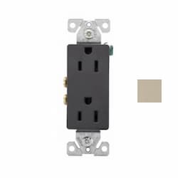 15A Aspire Duplex Receptacle, 2-Pole, 3-Wire, 125V, Desert Sand