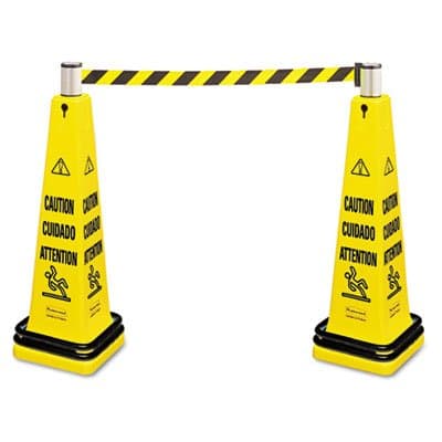 Rubbermaid Portable Barricade System Yellow, Caution