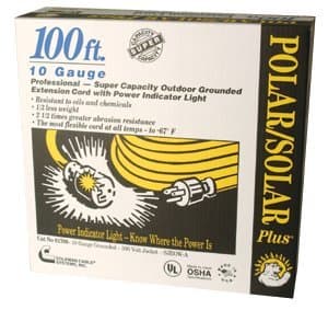 Coleman 100-ft Yellow Polar/Solar Extension Cord 10/3 SJEOW