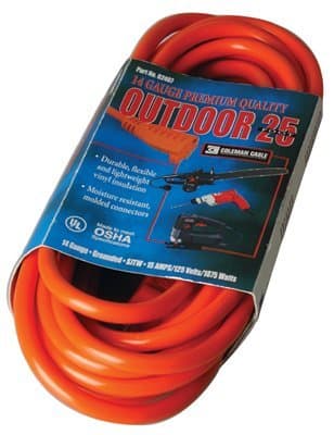 Coleman Vinyl Red Extension Cord 25-ft 125V