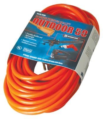 Coleman Vinyl Red Extension Cord 50-ft 300V