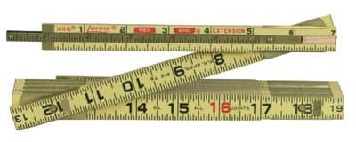 Lufkin 8' Folding Wood Red End Extension Ruler