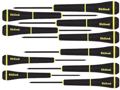 Eklind 10 Piece Slotted 1-mm Screwdriver Set