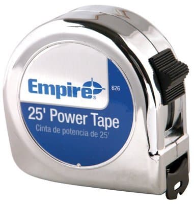 Empire 25' Single Side High Carbon Steel Power Tape Closed Reel