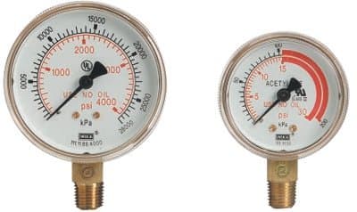 Western 1 [1/2]'' 4000 PSI Regulator Gauges for Balloon Inflators