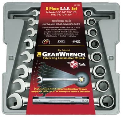 Gearwrench 8 Piece Combination Ratcheting Wrench Set