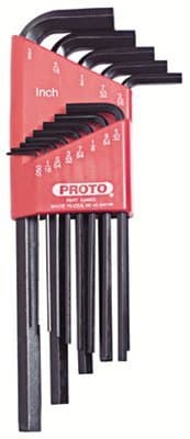 Proto 13 Piece Long Heat Treated Steel Hex Key Set