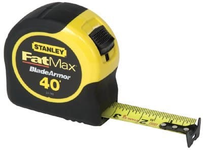 Stanley 1-1/4"X40' Fatmax Tape Rule with Blade armor Coating