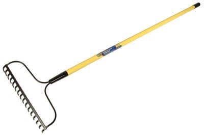 Union Tools 13[3/4]" Forged Steel Curved Bow Rake Fiberglass Handle