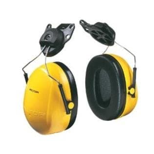 AO Safety Yellow Optime 98 Cap Mount Earmuffs