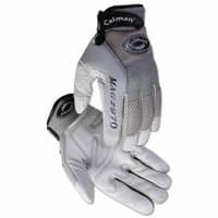 Caiman Large Gray Leather Deerskin Mechanics Gloves