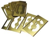 C.H. Hanson 3'' Single Panel Brass Stencil Number Sets, 15 Piece