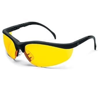 Crews Klondike Protective Eyeware Black Frame w/ Amber Lenses