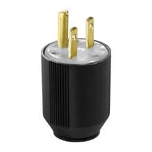 Cooper Wiring 15 Amp Black Auto Grip Plug