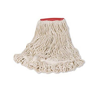 Rubbermaid White, Large Cotton/Synthetic Super Stitch Blend Mop Heads