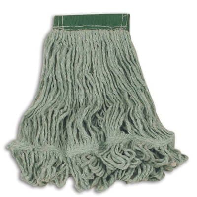 Rubbermaid Green, Medium Cotton/Synthetic Super Stitch Blend Mop Heads